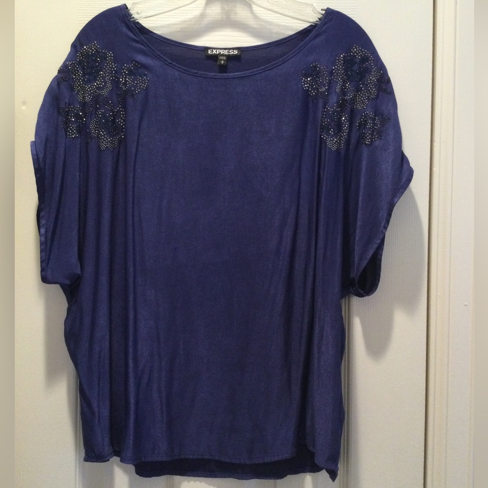 EXPRESS Size Medium. DARK PERIWINKLE Blouse